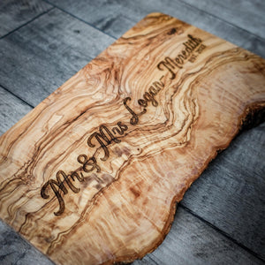 Personalised Established Chopping Board - Olive Wood