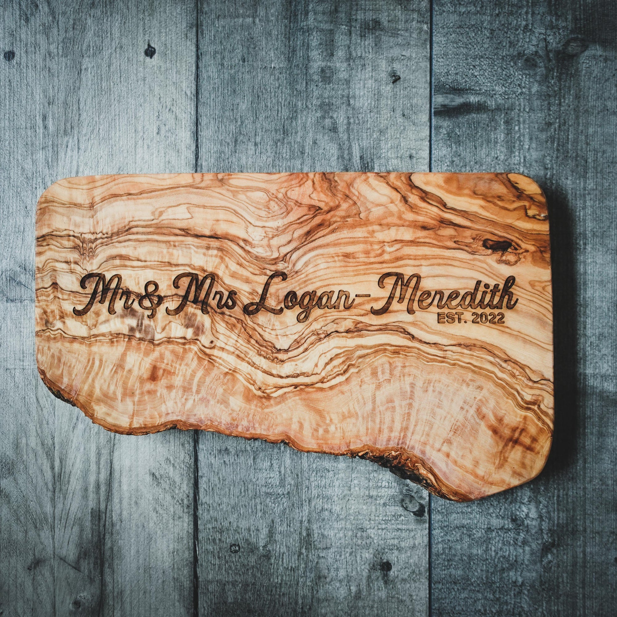 Personalised Established Chopping Board - Olive Wood