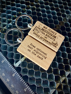 Personalised Sheer Determination Teacher Key Ring