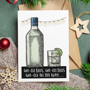 Gin-gle Bells Gin-gle Bells Gin Lovers Christmas Card
