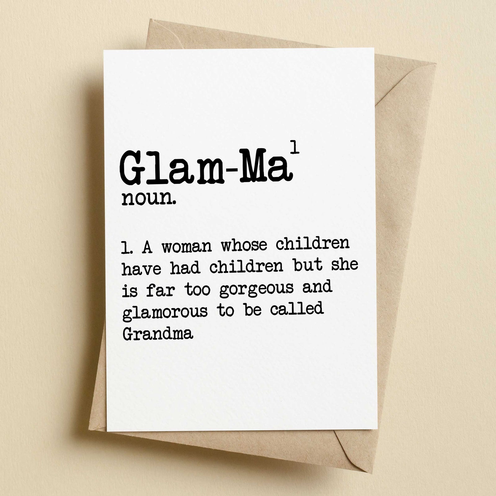 Glam-Ma Dictionary...Greetings Card