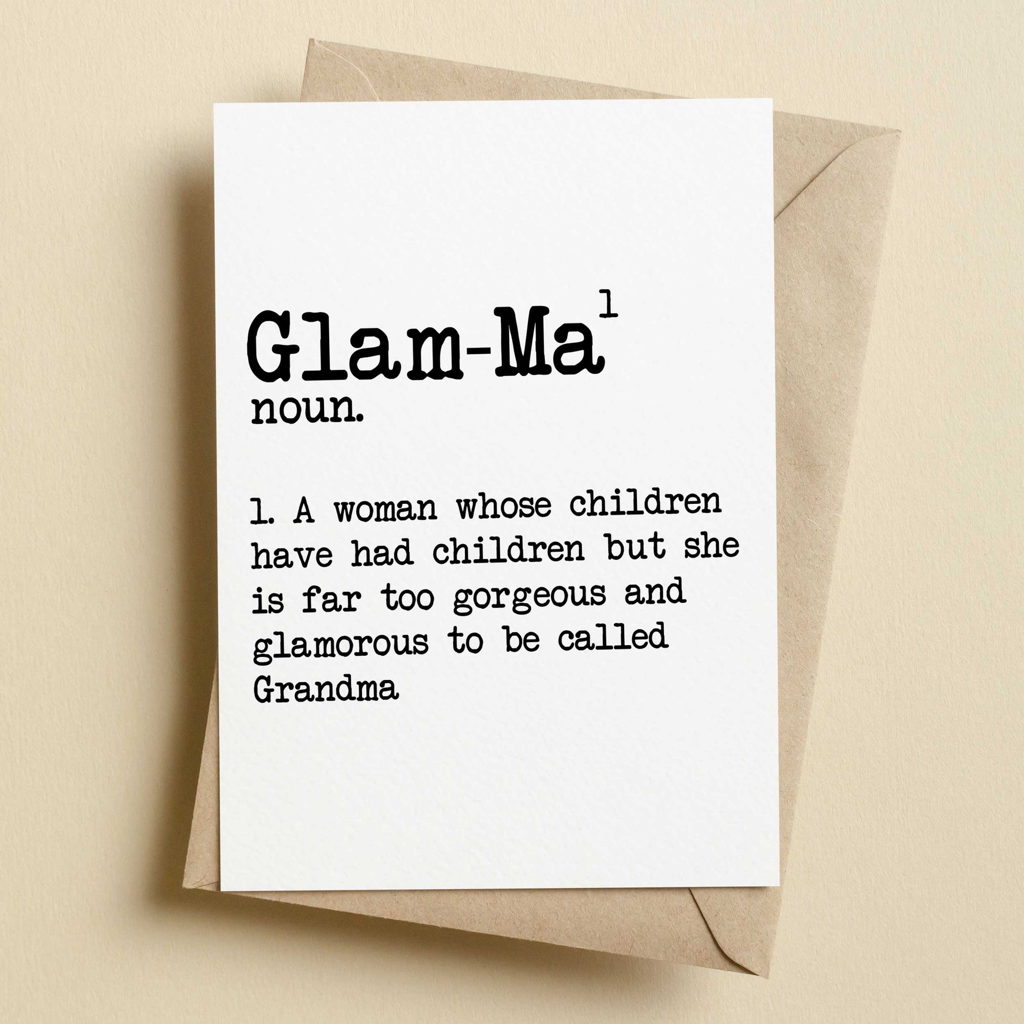 Glam-Ma Dictionary...Greetings Card