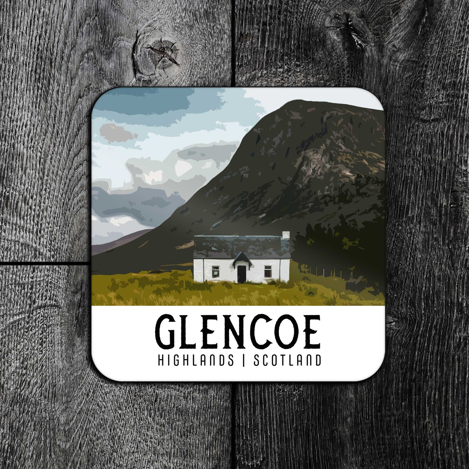 Glencoe's Famouns White House Coaster - Vintage Travel Poster Style