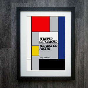 Greg Lemond Faster: A Classic Race Series Cycling Print