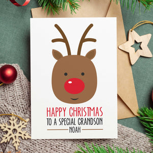 Happy Christmas Grandson / Daughter Personalised Christmas Card
