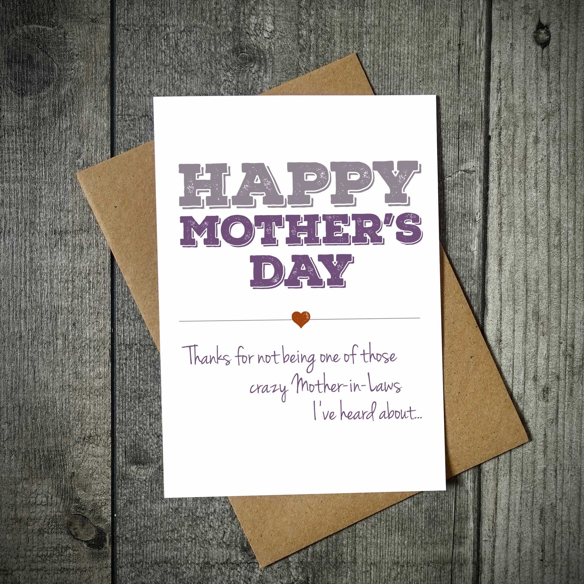 Happy Mother's Day Card - Crazy Mother-in-Law