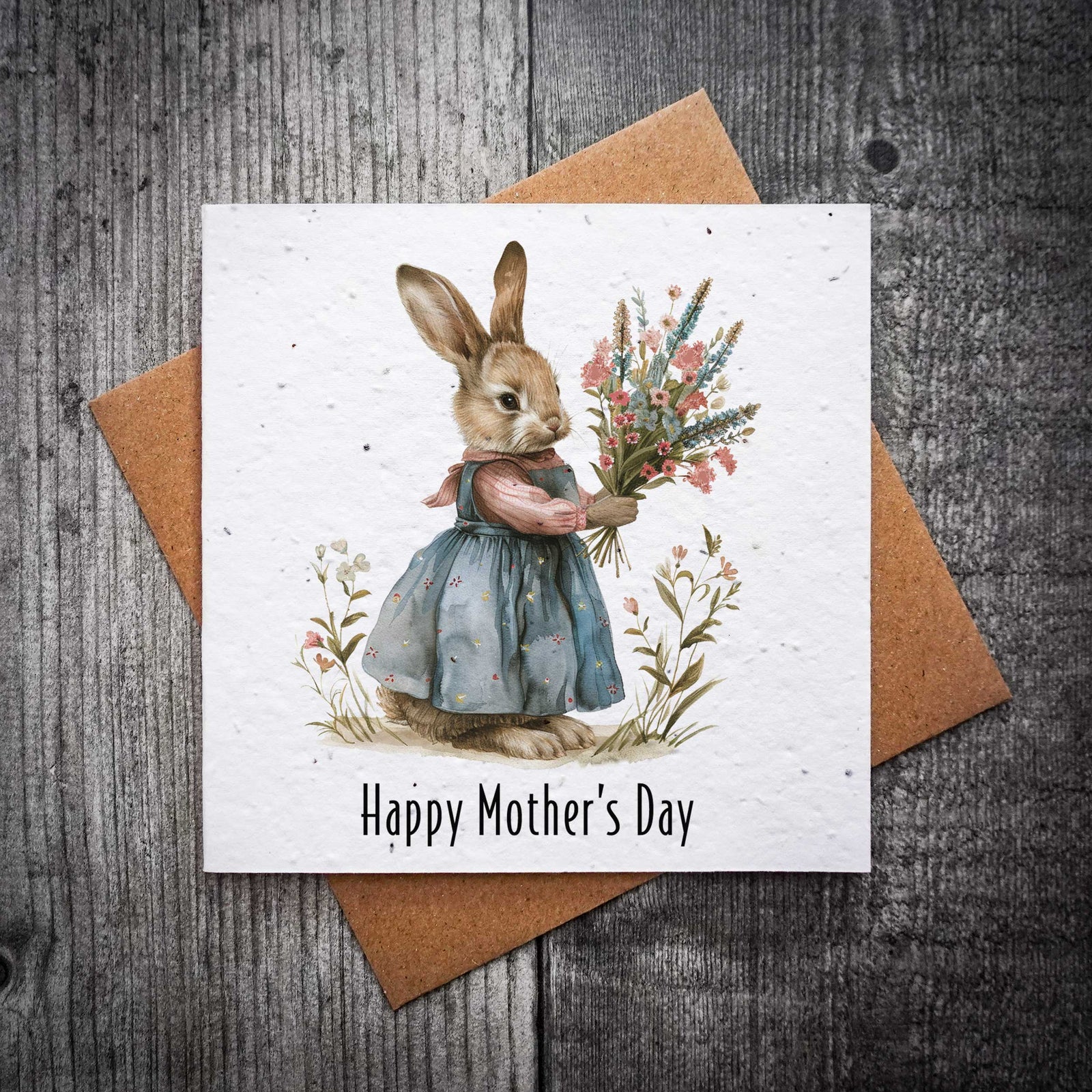 Bunny’s Handpicked Blooms Mother's Day Card | Plantable Mother's Day Card