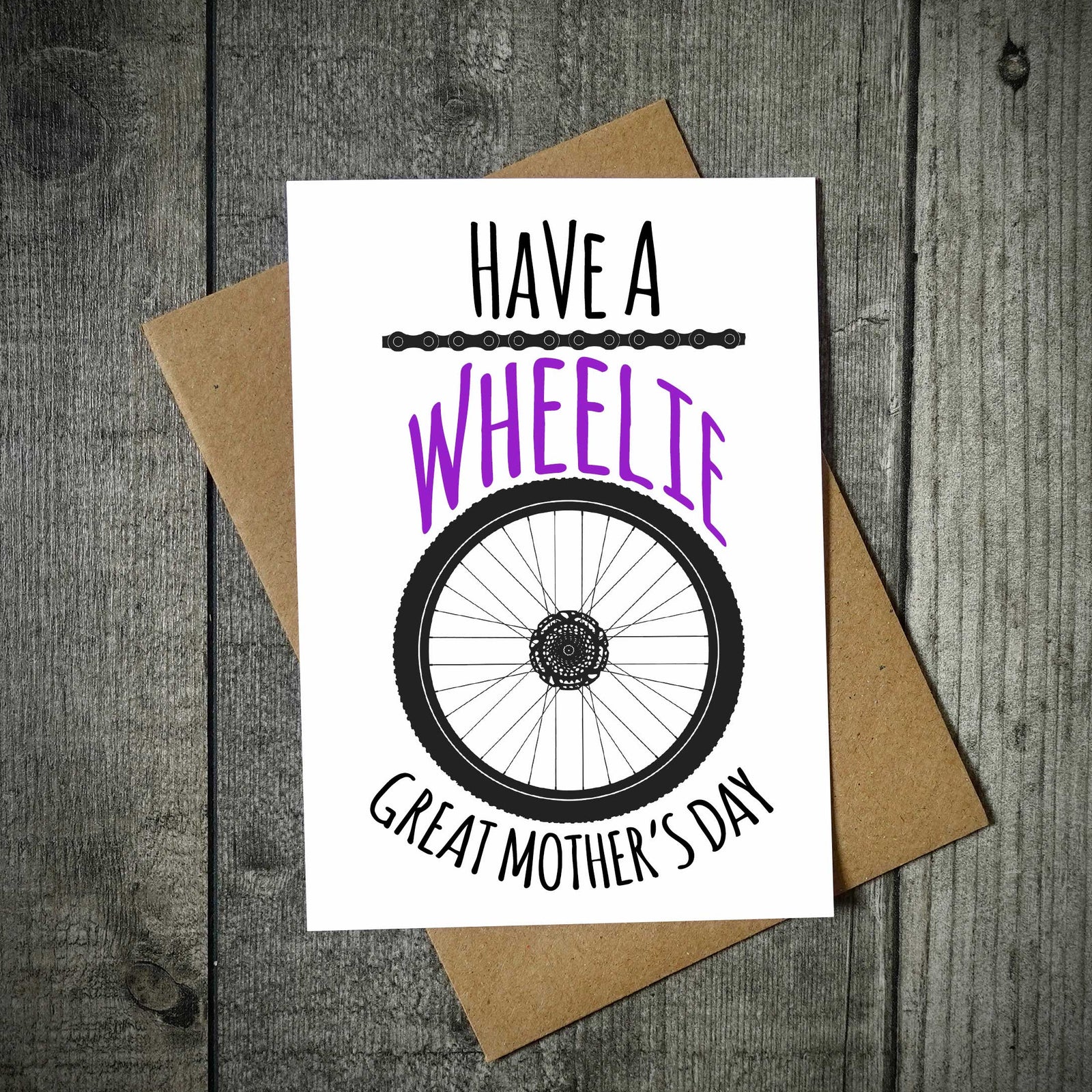 Have A Wheelie Great Mother's Day Cycling Card