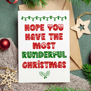 Hope You Have The Most Runderful Christmas - Running Christmas Card