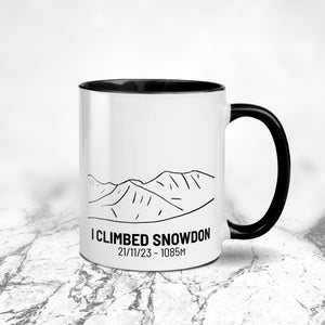 I Climbed Snowdon Personalised Mountain Summit Mug