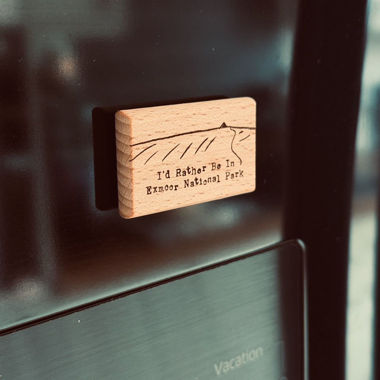 I'd Rather Be In Exmoor National Park Wooden Fridge Magnet