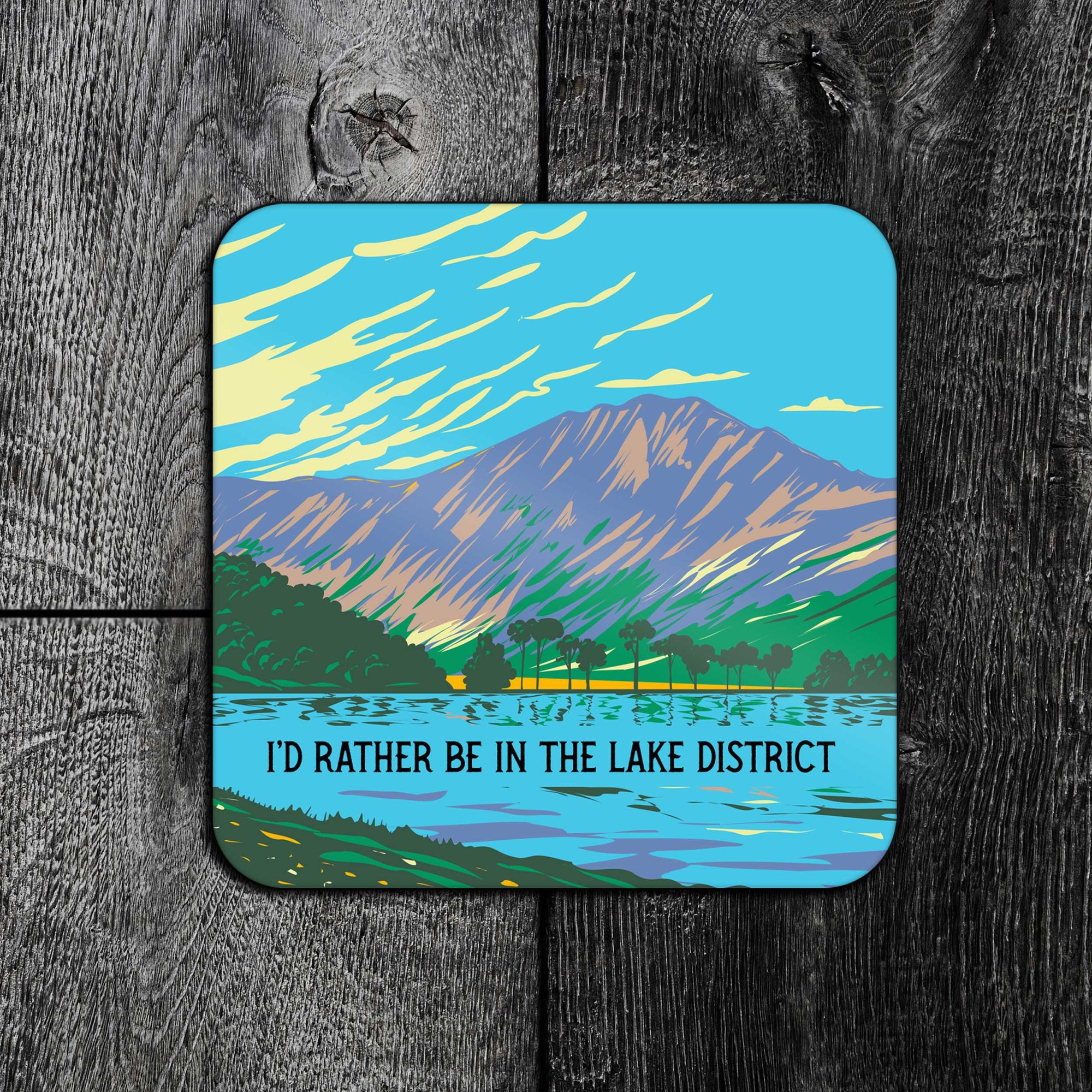 I'd Rather Be In The Lake District Coaster - Buttermere Coaster