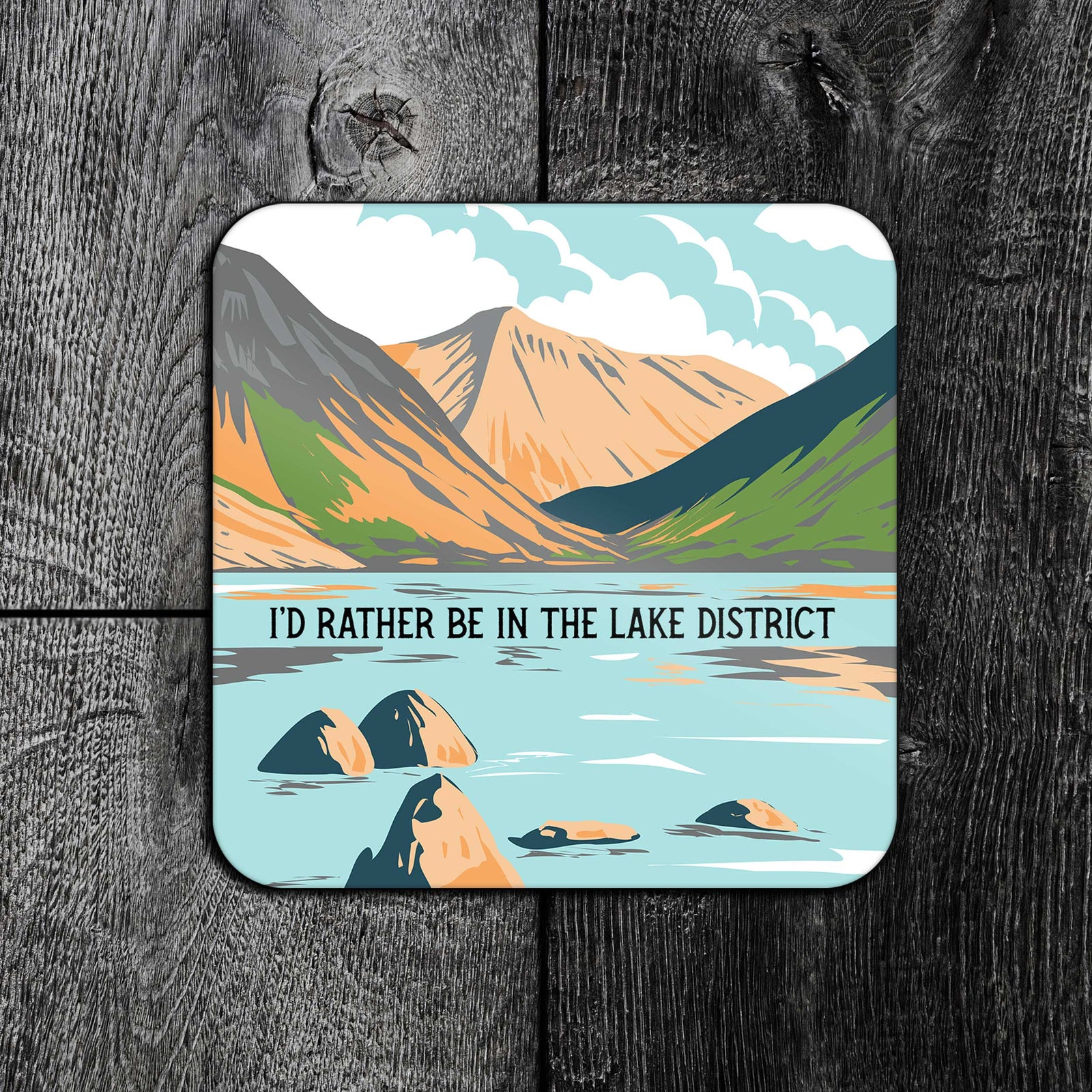 I'd Rather Be In The Lake District Coaster - Wast Water Coaster