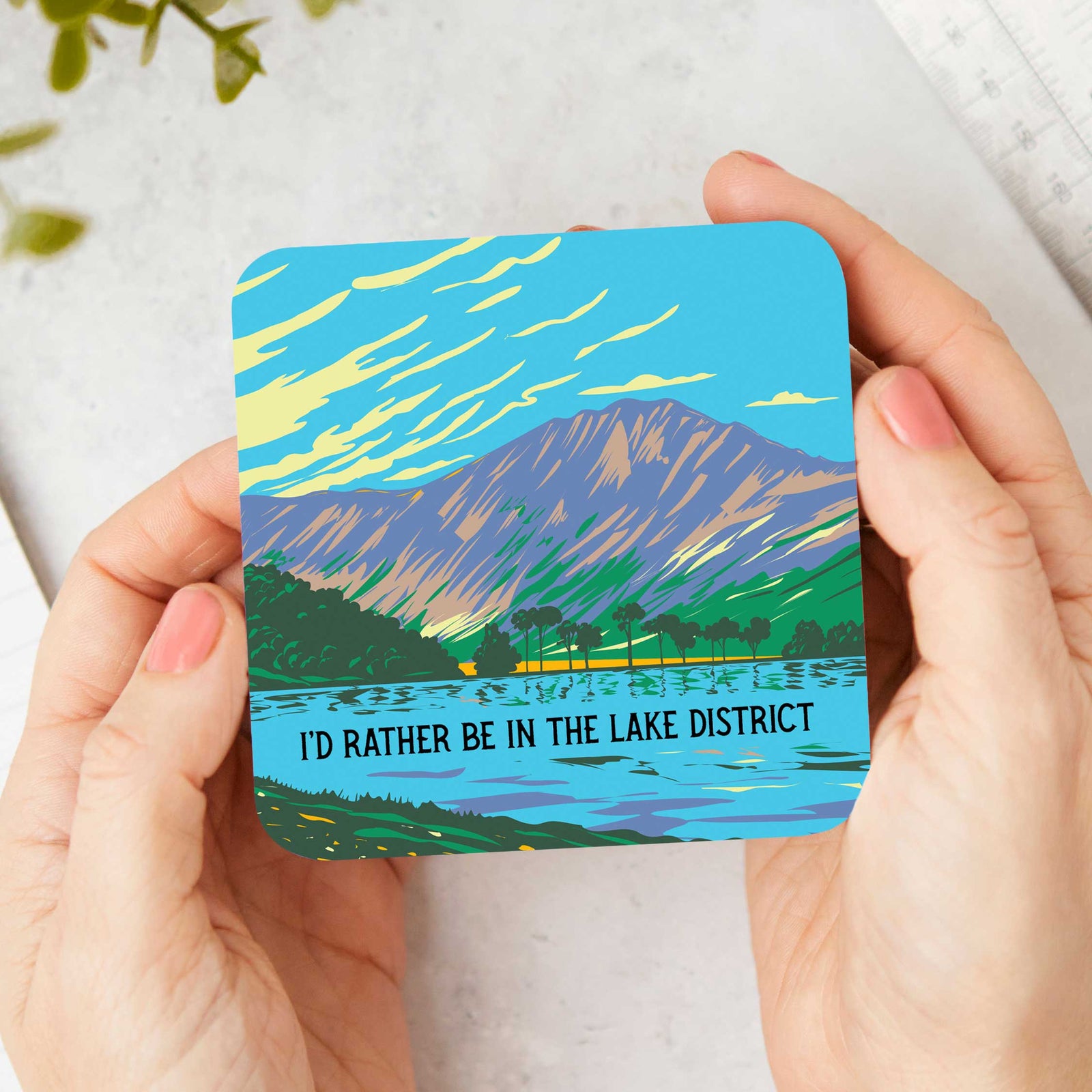 I'd Rather Be In The Lake District Coaster - Buttermere Coaster