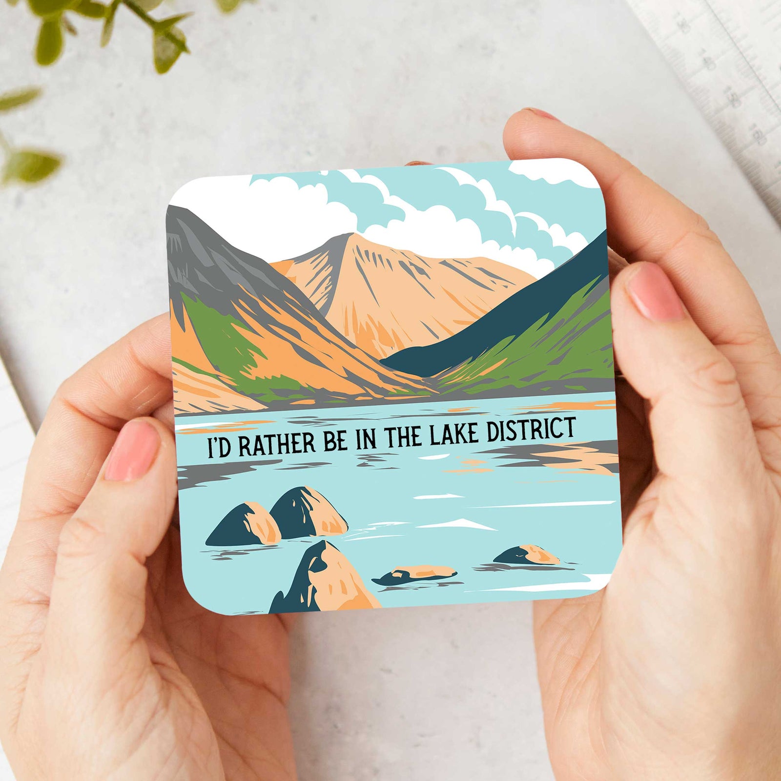 I'd Rather Be In The Lake District Coaster - Wast Water Coaster