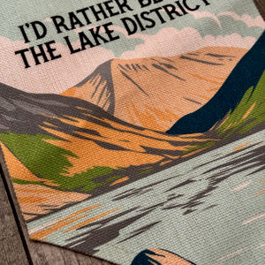 I Rather Be In The Lake District Linen Pennant Flag