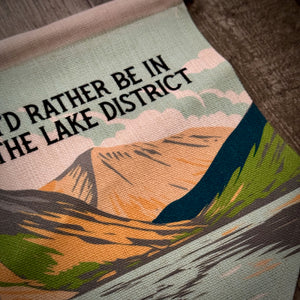 I Rather Be In The Lake District Linen Pennant Flag