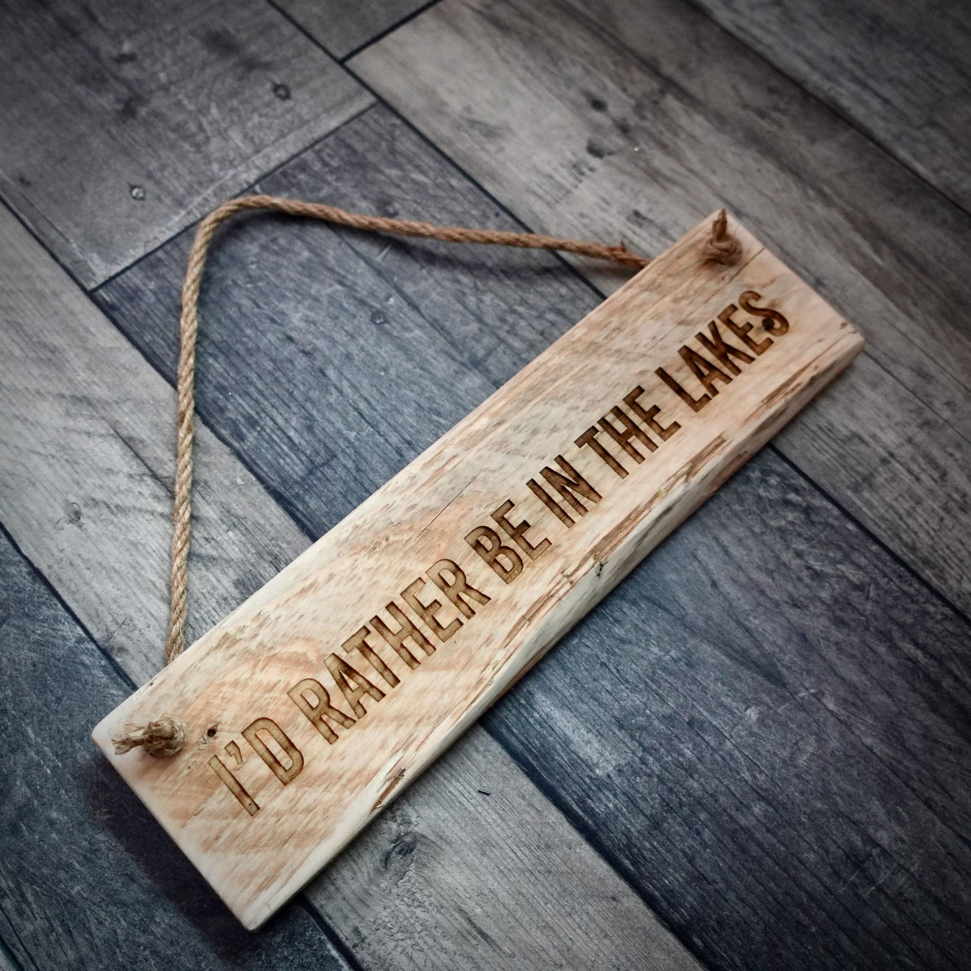 I'd Rather Be In The Lakes Handmade Pallet Wood Sign
