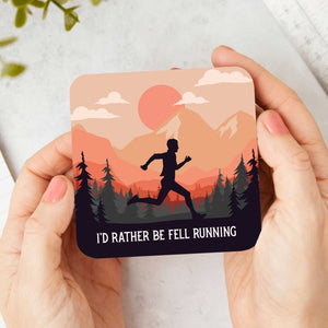 I'd Rather Be Trail Running Coaster | Male and Female Designs | Fell Running Coaster