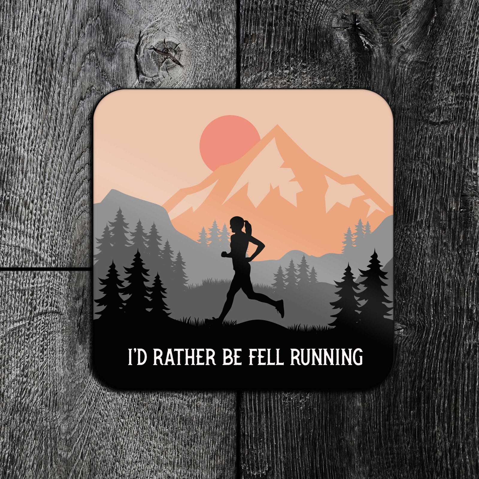 I'd Rather Be Trail Running Coaster | Male and Female Designs | Fell Running Coaster