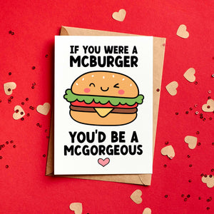 If You Were A McBurger Funny Valentines Card