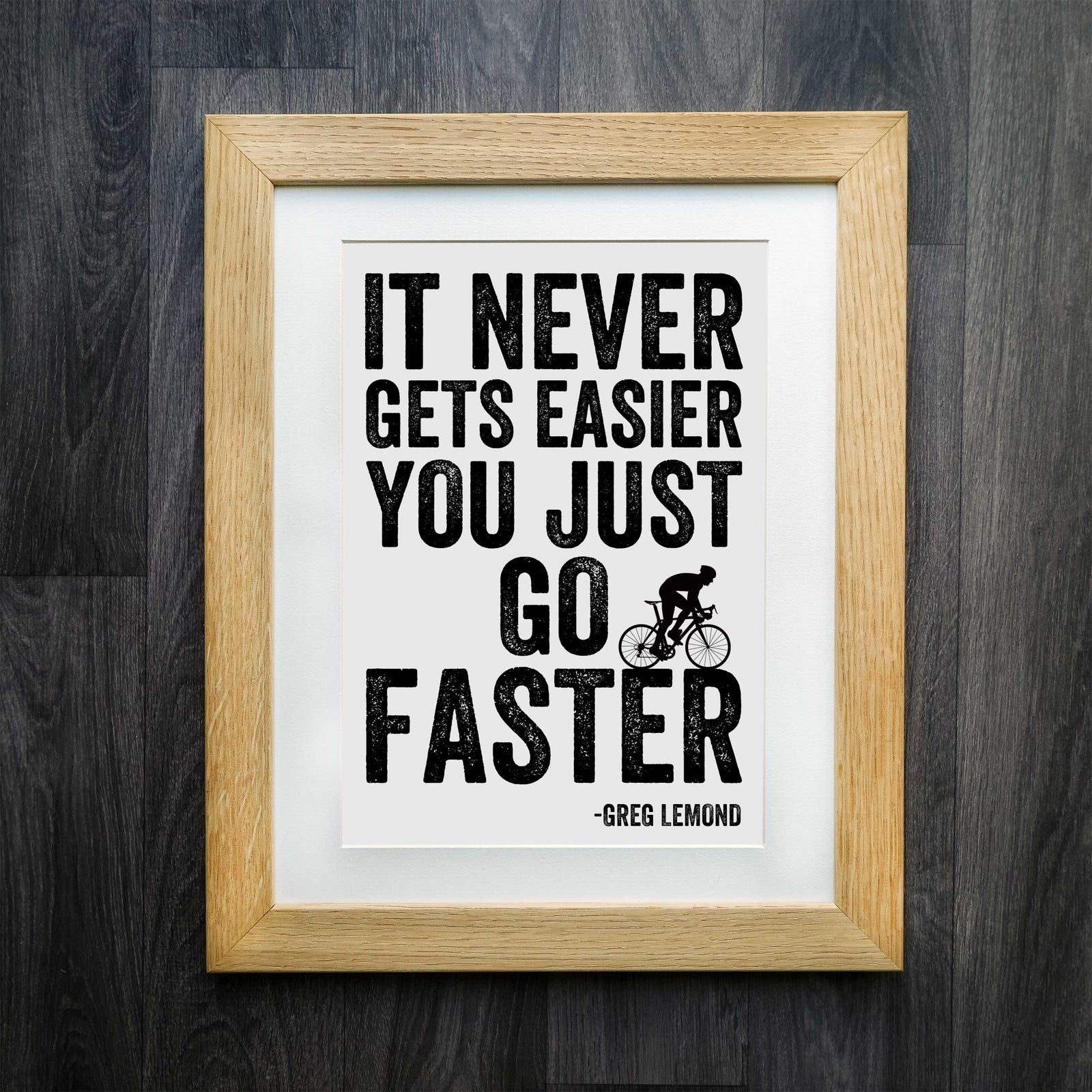 Go Faster: Greg Lemond Cycling Print
