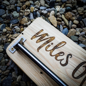 Mile Of Memories Laser Engraved Wooden Medal Rack - Rail Design