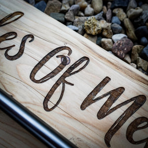 Mile Of Memories Laser Engraved Wooden Medal Rack - Rail Design