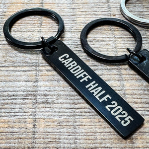 Official Cardiff Half Marathon Personalised Digital Race Time Keyring