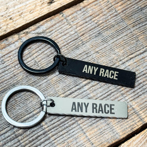 Personalised Digital Race Time Keyring | Any Race | Any Time