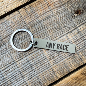 Personalised Digital Race Time Keyring | Any Race | Any Time