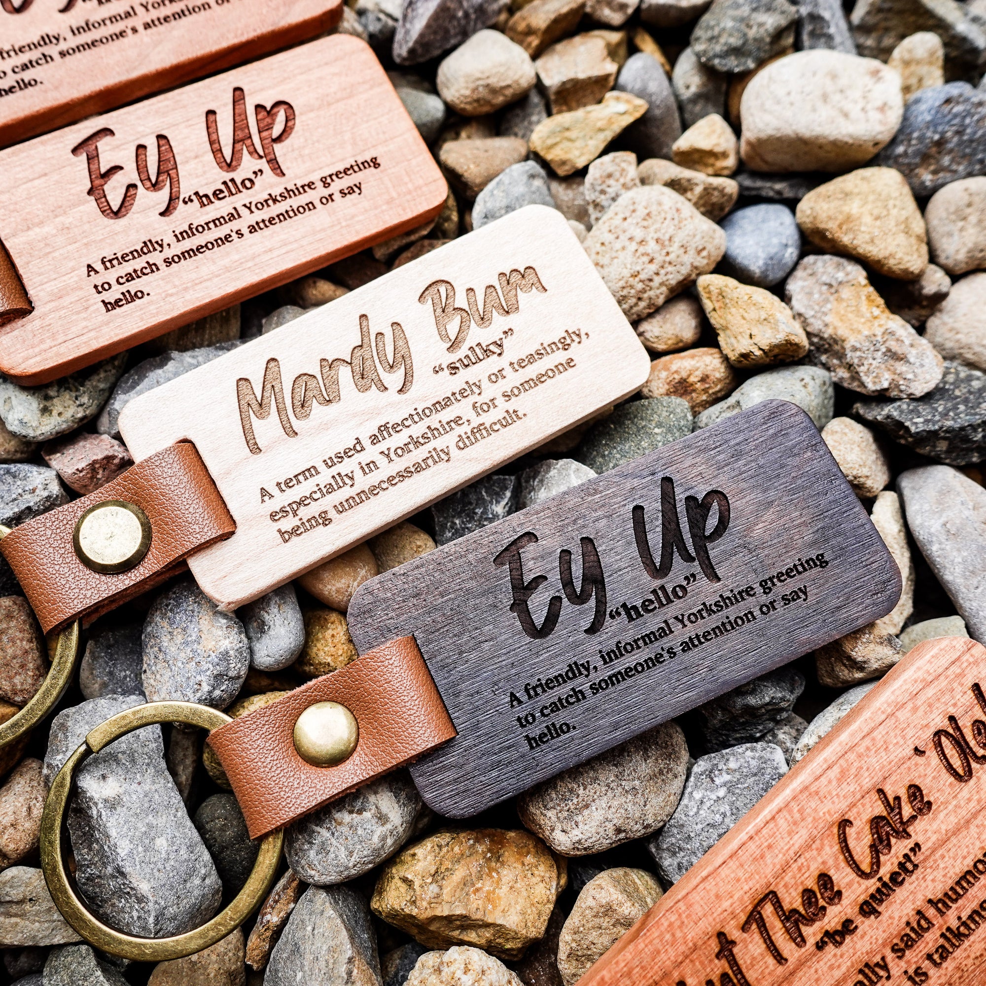 Yorkshire Quotes Wooden Keyring – Funny Sayings with Definitions