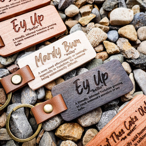 Yorkshire Quotes Wooden Keyring – Funny Sayings with Definitions