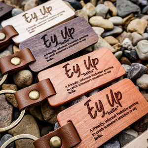 Yorkshire Quotes Wooden Keyring – Funny Sayings with Definitions