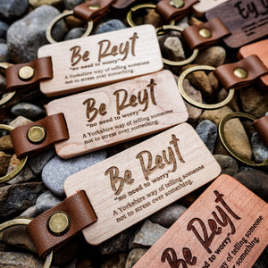 Yorkshire Quotes Wooden Keyring – Funny Sayings with Definitions