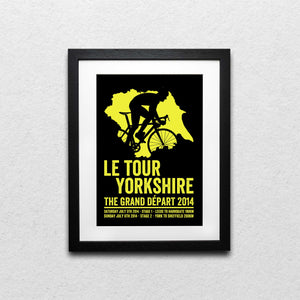 "La Grand Départ: Tour Yorkshire" Cycling Print - Commemorate the Start of the Tour de France in Yorkshire