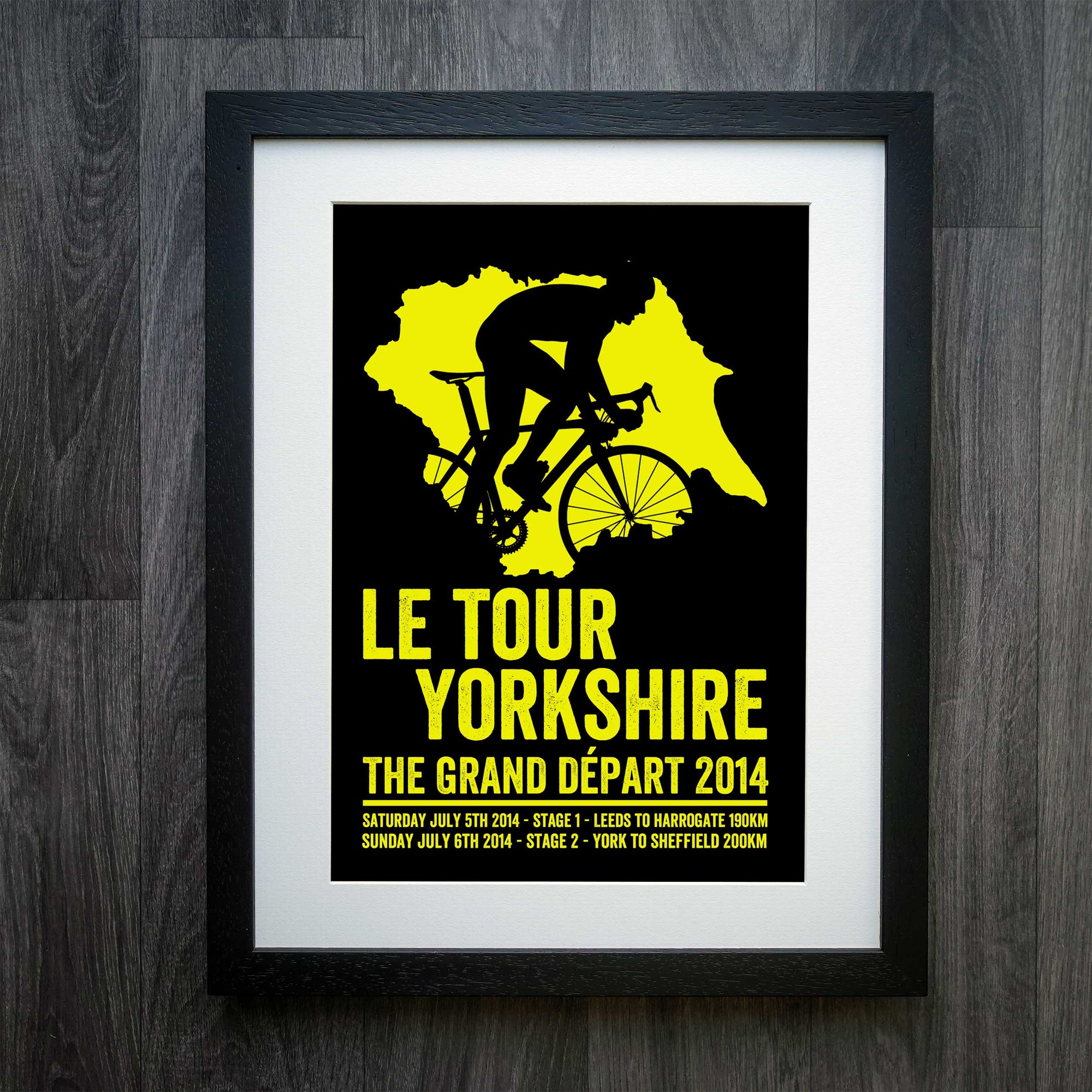 "La Grand Départ: Tour Yorkshire" Cycling Print - Commemorate the Start of the Tour de France in Yorkshire