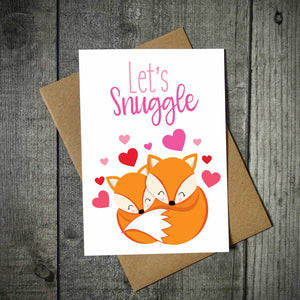 Let's Snuggle Fox Card