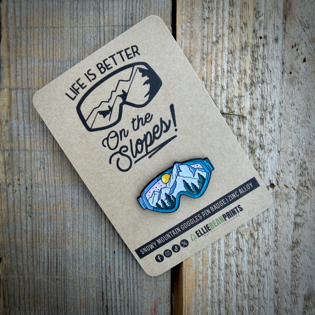Life Is Better On The Slopes Ski/Snowboard Pin Badge&nbsp;