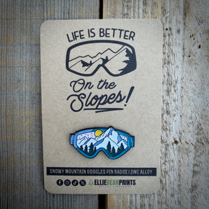 Life Is Better On The Slopes Ski/Snowboard Pin Badge&nbsp;