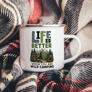 Life Is Better When You Are Wild Swimming Enamel Mug