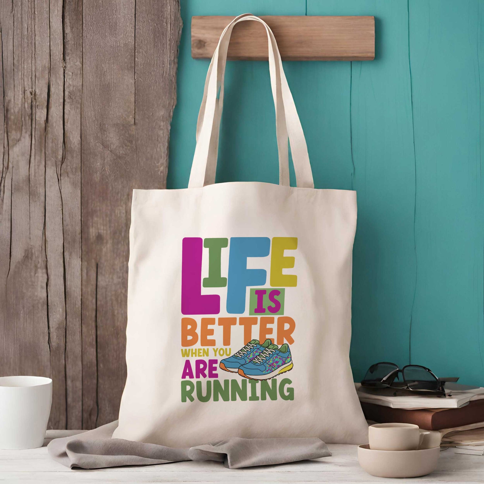 Life is Better When You Are Running Tote Bag