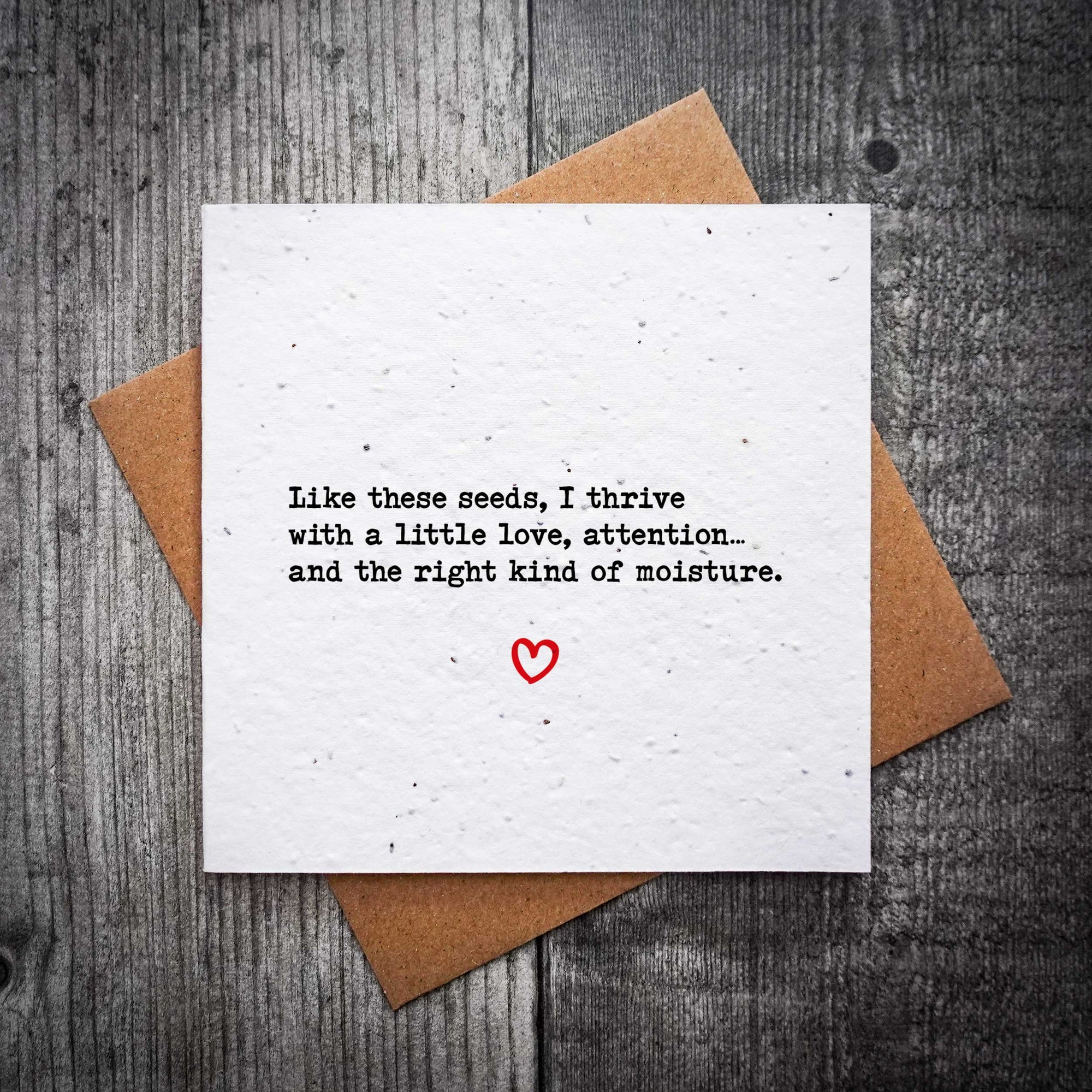 Rude Plantable Valentine’s Card – "Like These Seeds, I Thrive…