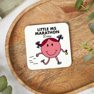 Little Ms Marathon/Half Marathon/Ultra Marathon/5K.... Personalised Running Coaster