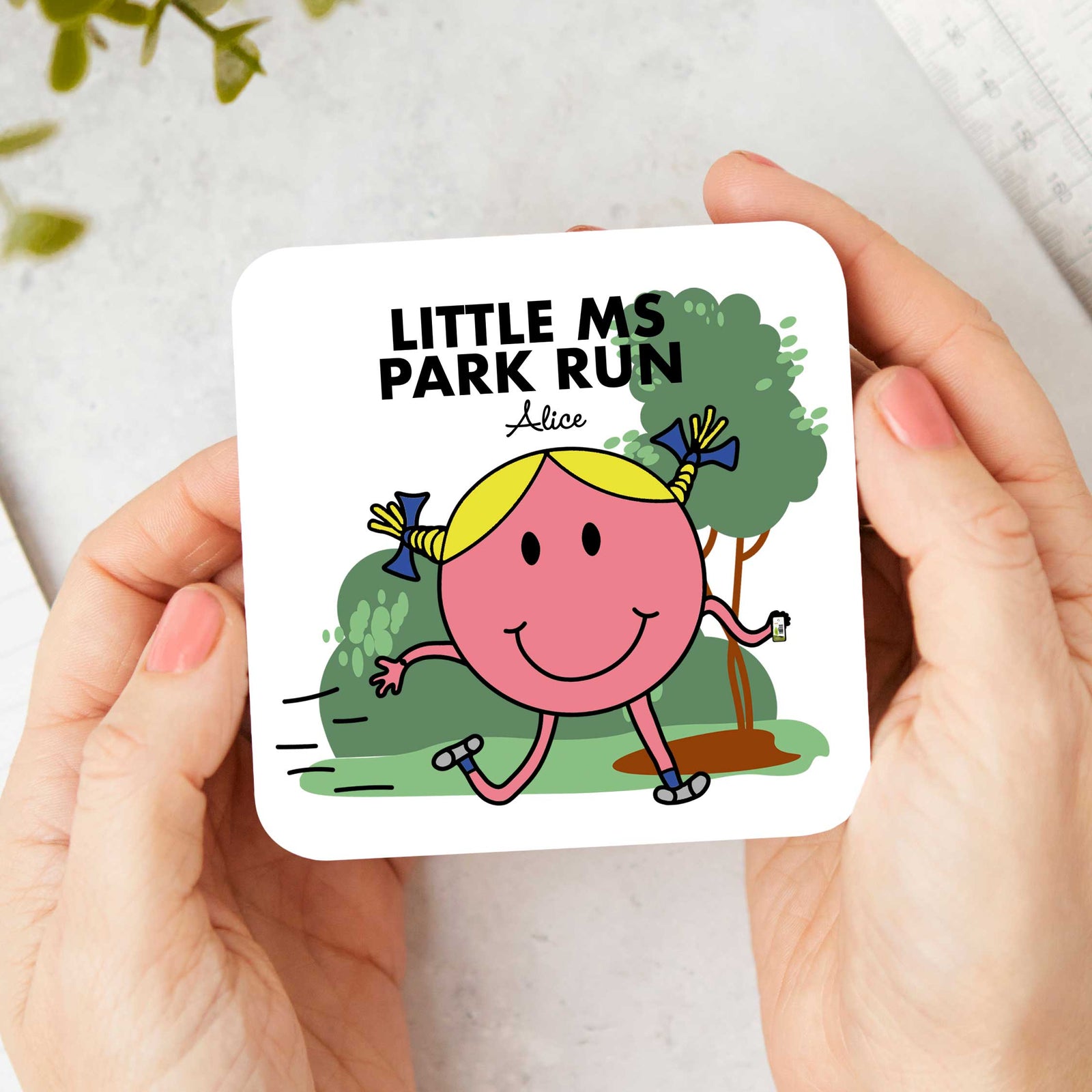 Little Ms Park Run Personalised Running Coaster