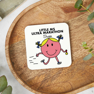 Little Ms Marathon/Half Marathon/Ultra Marathon/5K.... Personalised Running Coaster