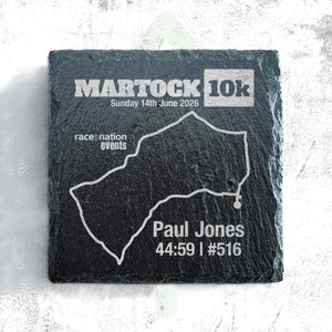 Official Martock 10k Personalised Slate Coaster
