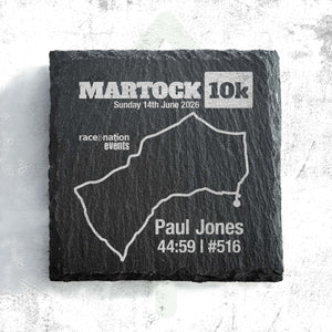 Official Martock 10k Personalised Slate Coaster