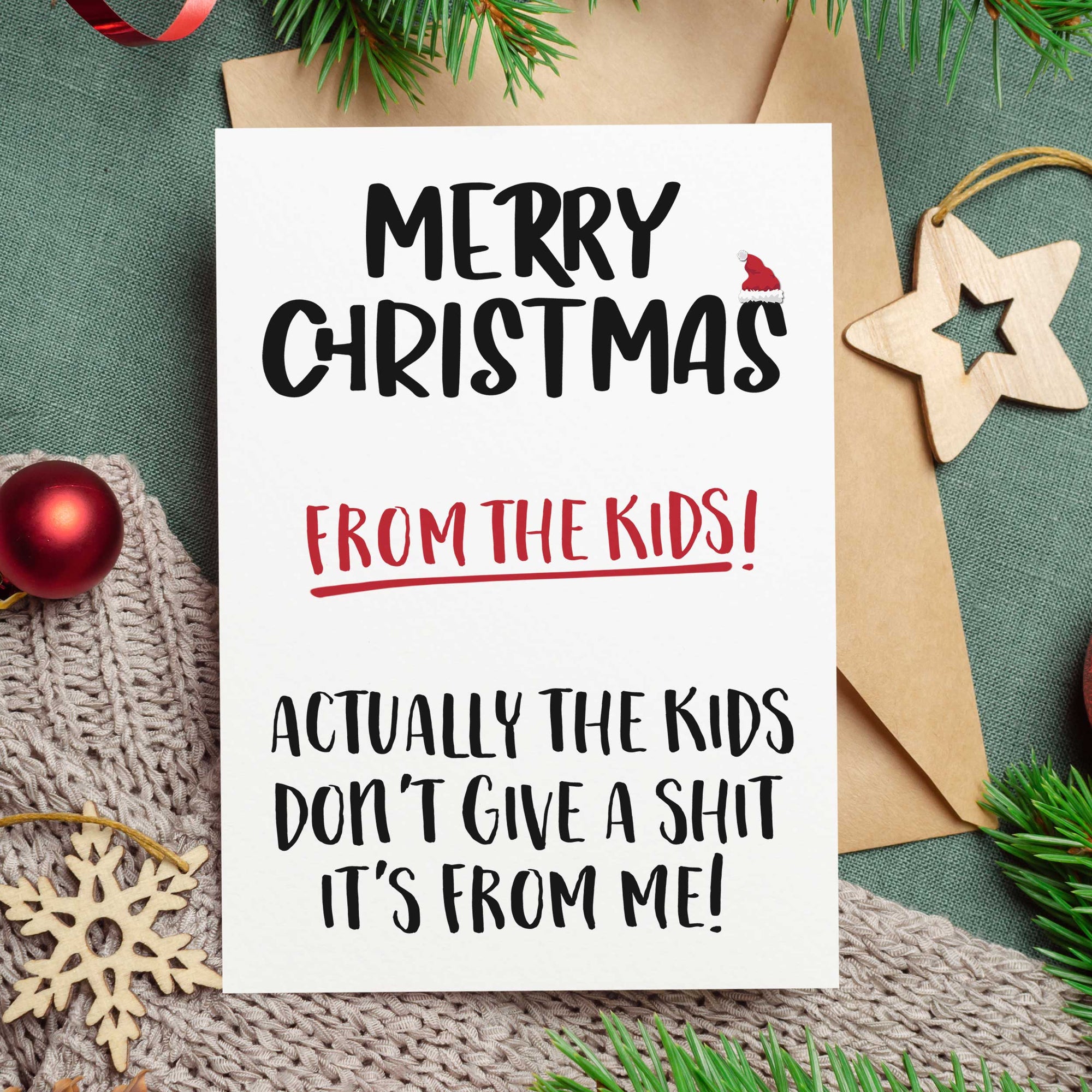 Merry Christmas From The Kids Christmas Card