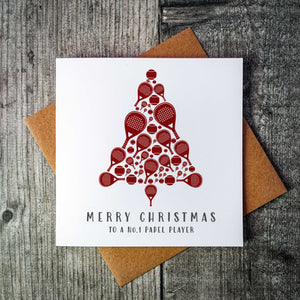 Merry Christmas To A Number One Padel Player Christmas Card